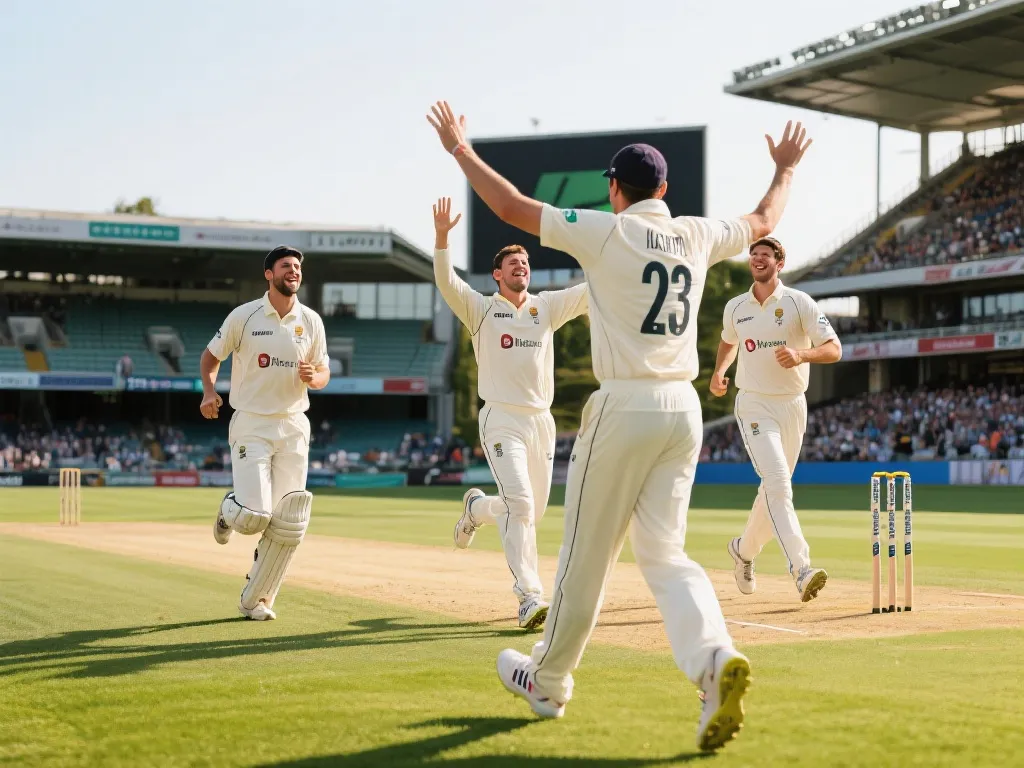 英格兰与印度板球赛场上的激情对决：153次冲锋，六个小门背后的胜负悬念